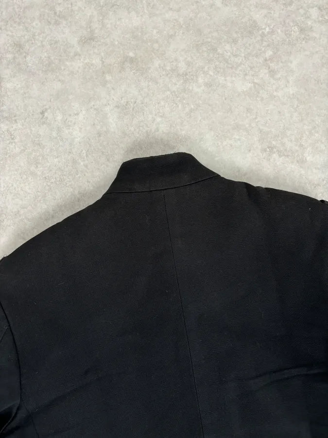 AW2010 Yves Saint Laurent Classy Officer Buttoned Black Long Wool Coat BtWRhJV 5