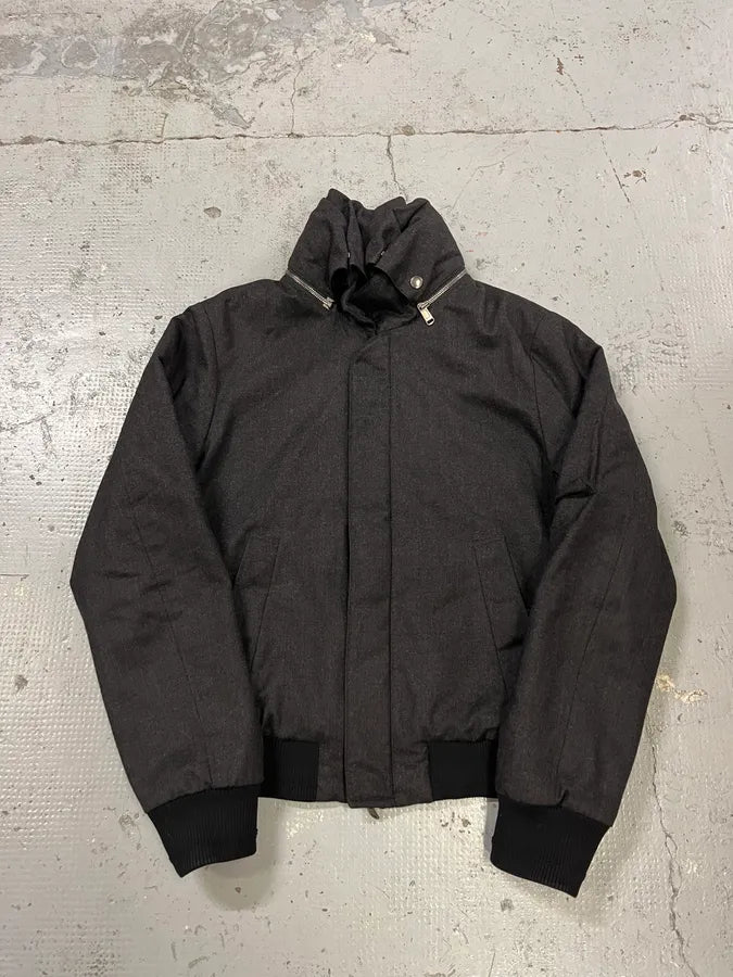 AW2010 Yves Saint Laurent Hidden & Detachable Hood Black Wool Jacket ejpIoht 0