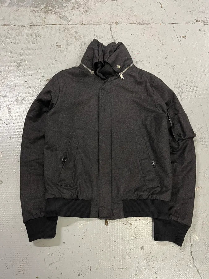 AW2010 Yves Saint Laurent Hidden & Detachable Hood Black Wool Jacket ejpIoht 4