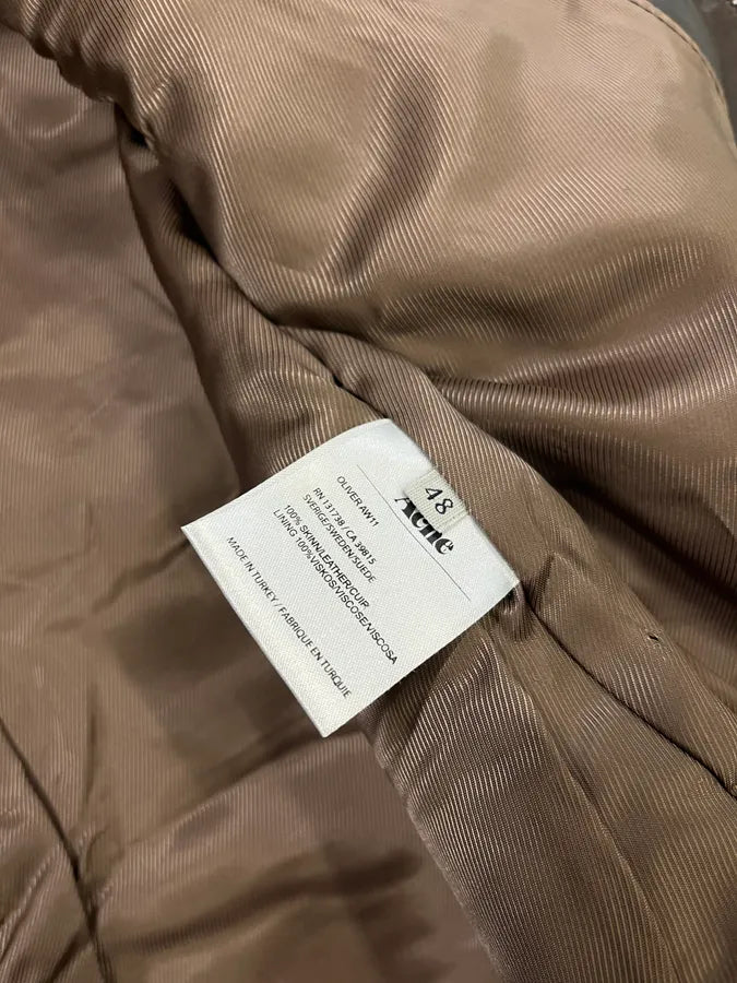 AW2011 Acne Padded Multi-Zips Biker Brown Leather Jacket bKVRScj 9