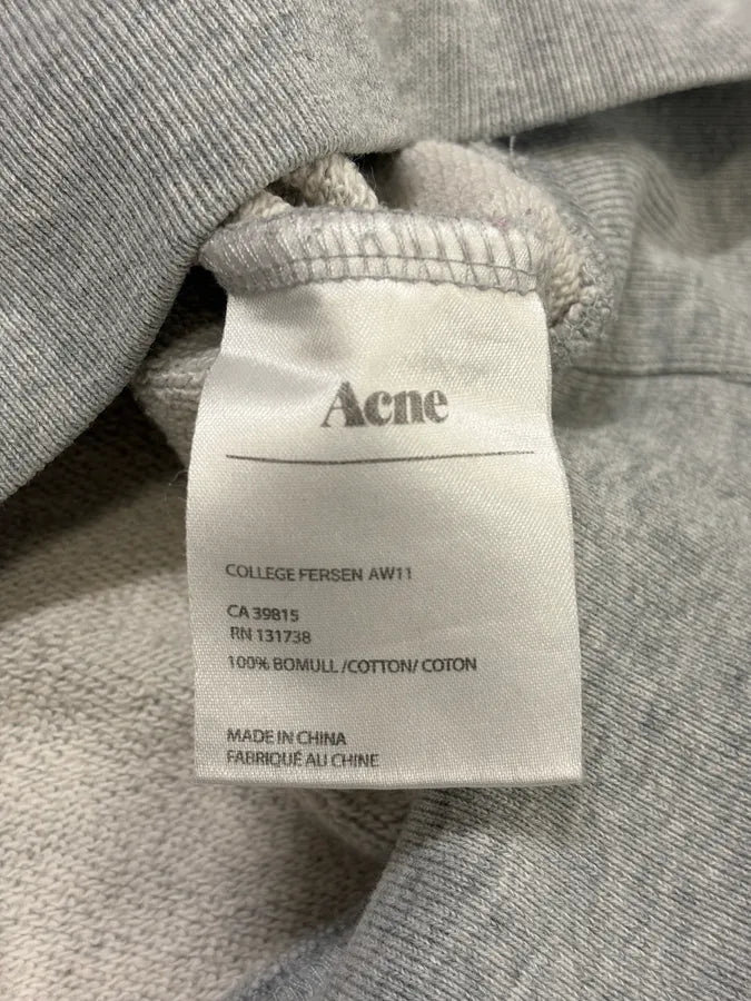AW2011 Acne Studios College Persen Litterature Grey Sweater tKawdNt 7