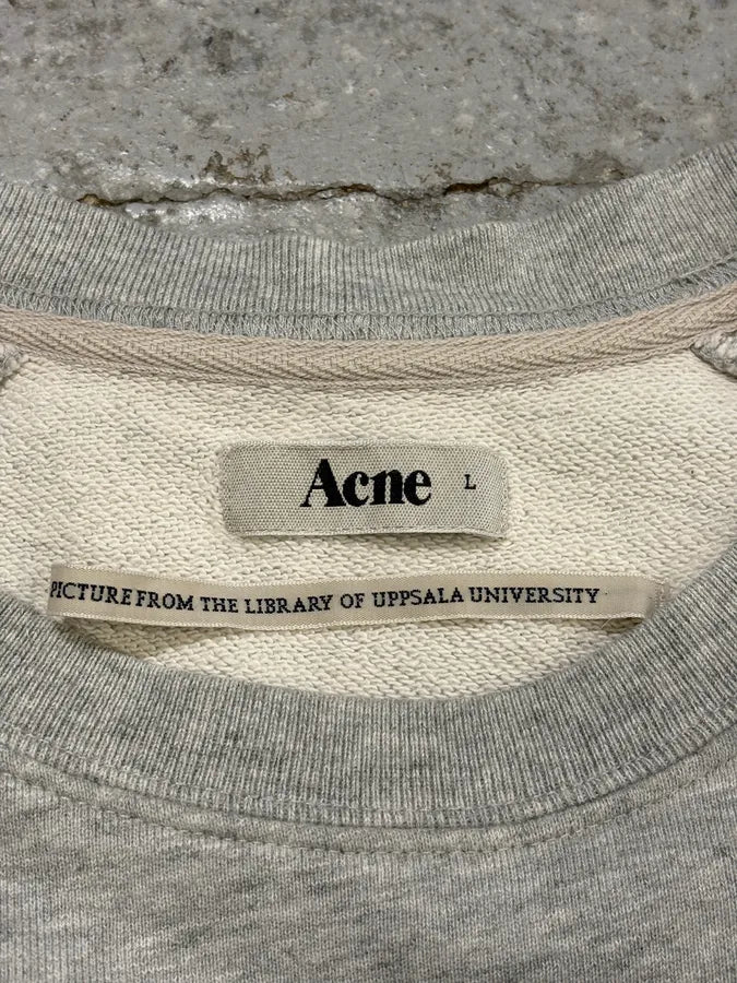 AW2011 Acne Studios College Persen Litterature Grey Sweater tKawdNt 6
