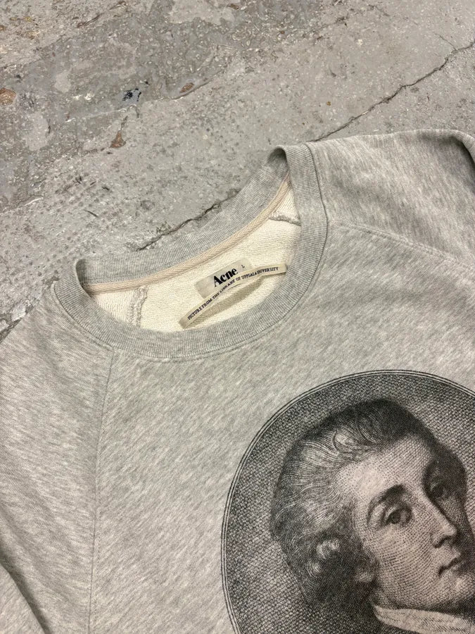 AW2011 Acne Studios College Persen Litterature Grey Sweater tKawdNt 4