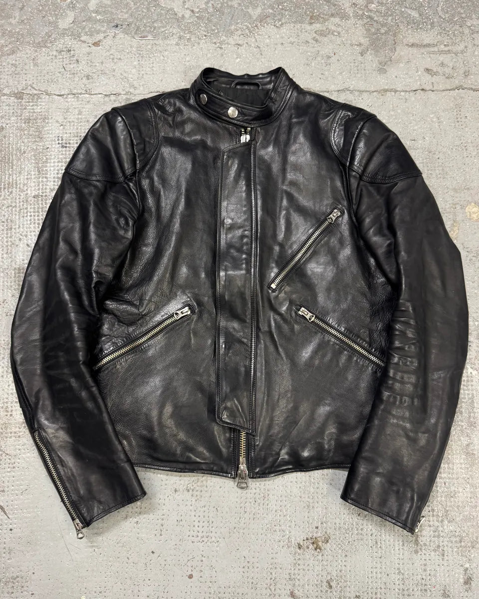 AW2013 Acne Studios Padded Multi Zips Biker Calf Leather Jacket kRELSDF 0