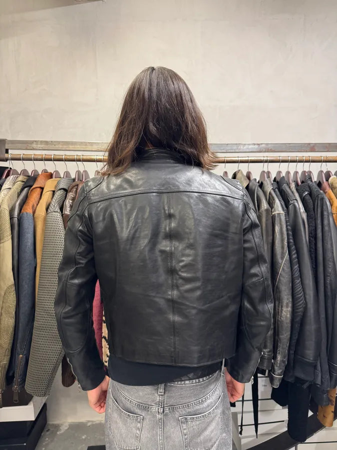 AW2011 Acne Studios Padded Multi Zips Biker Calf Leather Jacket kRELSDF 2