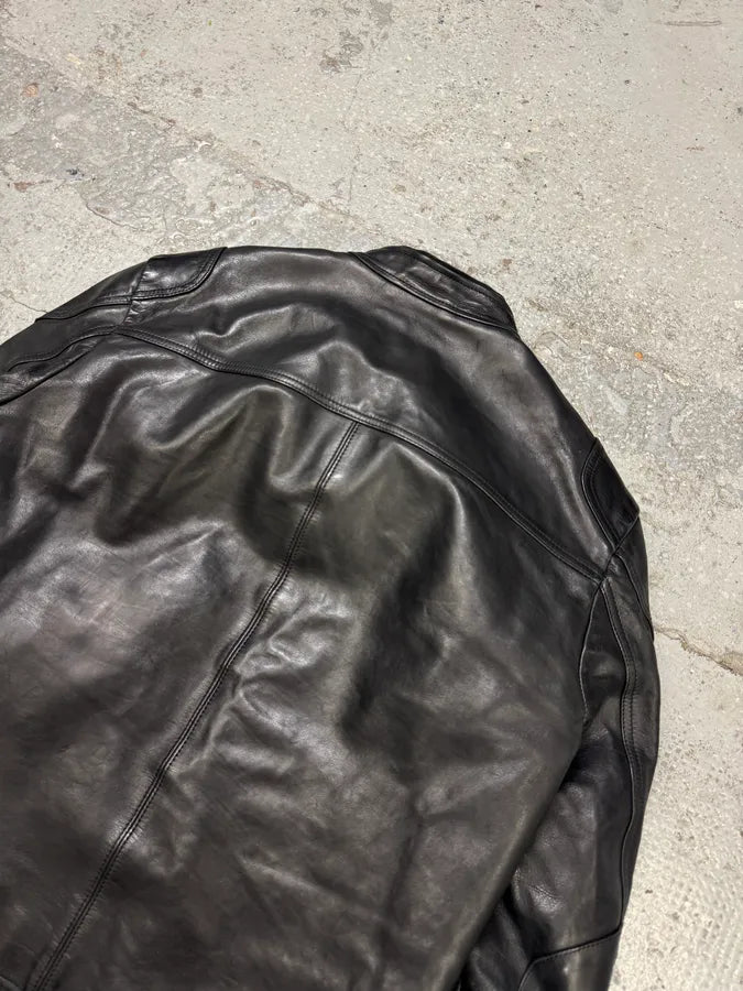 AW2013 Acne Studios Padded Multi Zips Biker Calf Leather Jacket kRELSDF 8