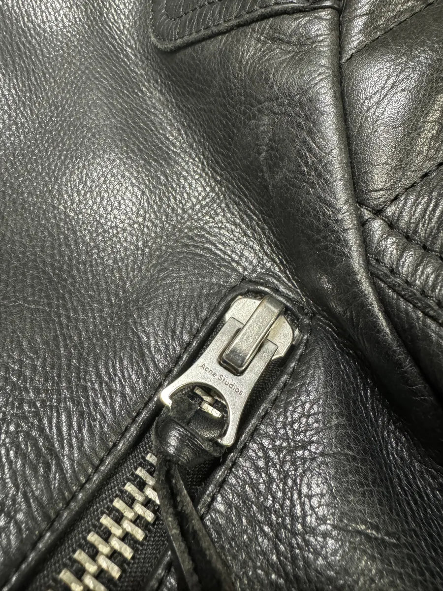 AW2011 Acne Studios Padded Multi Zips Biker Calf Leather Jacket xmADGYM 10