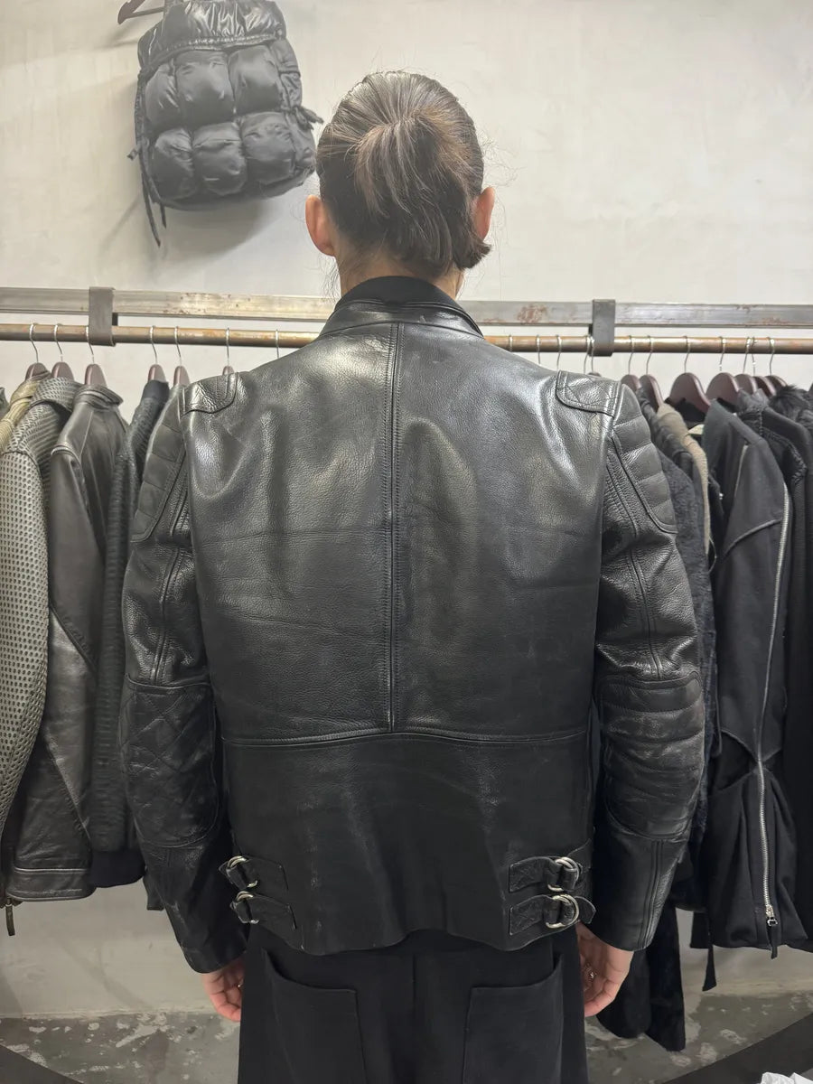 AW2011 Acne Studios Padded Multi Zips Biker Calf Leather Jacket xmADGYM 2
