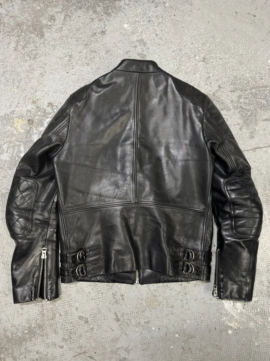 AW2011 Acne Studios Padded Multi Zips Biker Calf Leather Jacket xmADGYM 3