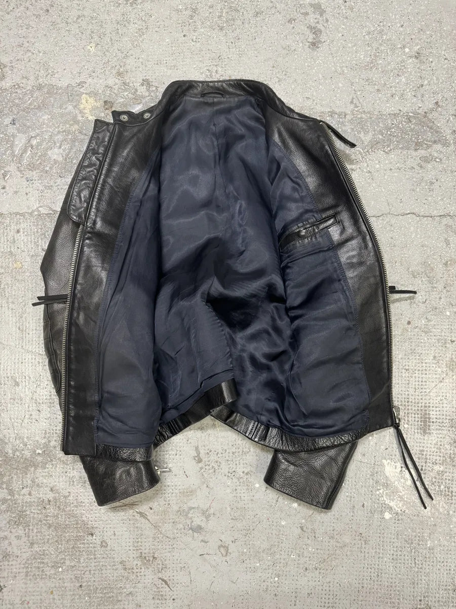 AW2011 Acne Studios Padded Multi Zips Biker Calf Leather Jacket xmADGYM 5