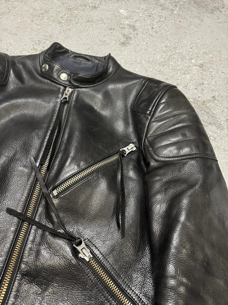 AW2011 Acne Studios Padded Multi Zips Biker Calf Leather Jacket xmADGYM 8