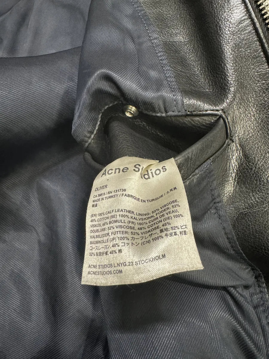 AW2011 Acne Studios Padded Multi Zips Biker Calf Leather Jacket xmADGYM 9