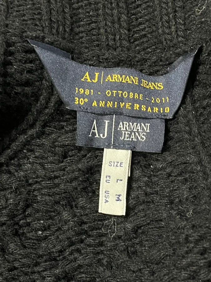 AW2011 Armani Black Wool Zip-up Sweater TMYbRSB 11