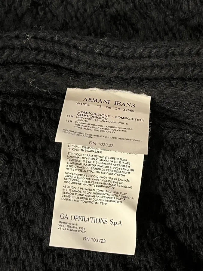 AW2011 Armani Black Wool Zip-up Sweater TMYbRSB 12