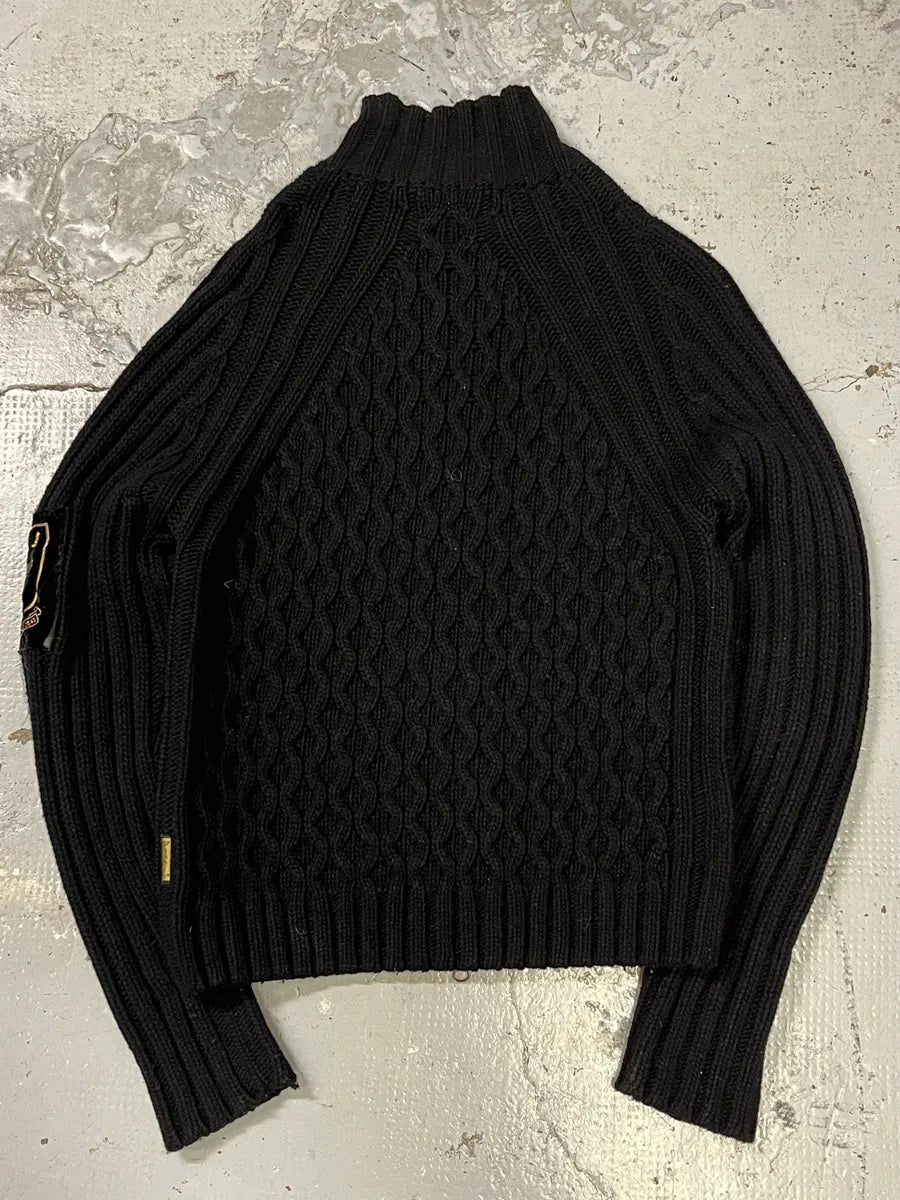 AW2011 Armani Black Wool Zip-up Sweater TMYbRSB 5
