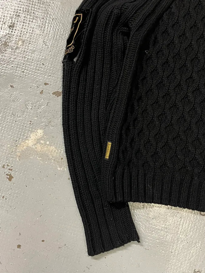 AW2011 Armani Black Wool Zip-up Sweater TMYbRSB 8