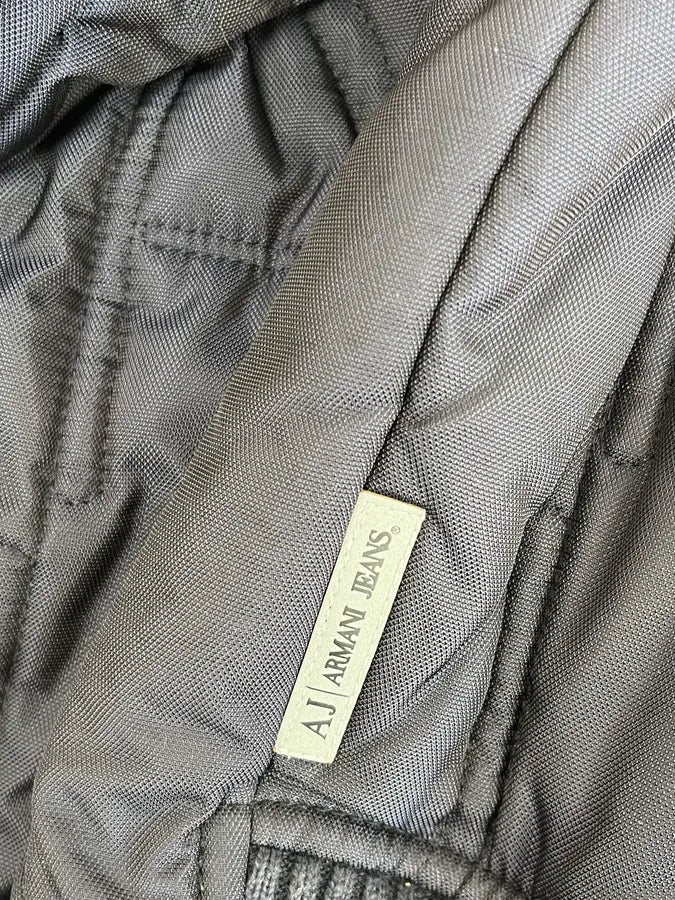 AW2011 Armani Navy AJ Embossed Propaganda Bomber Jacket WgqInzv 8