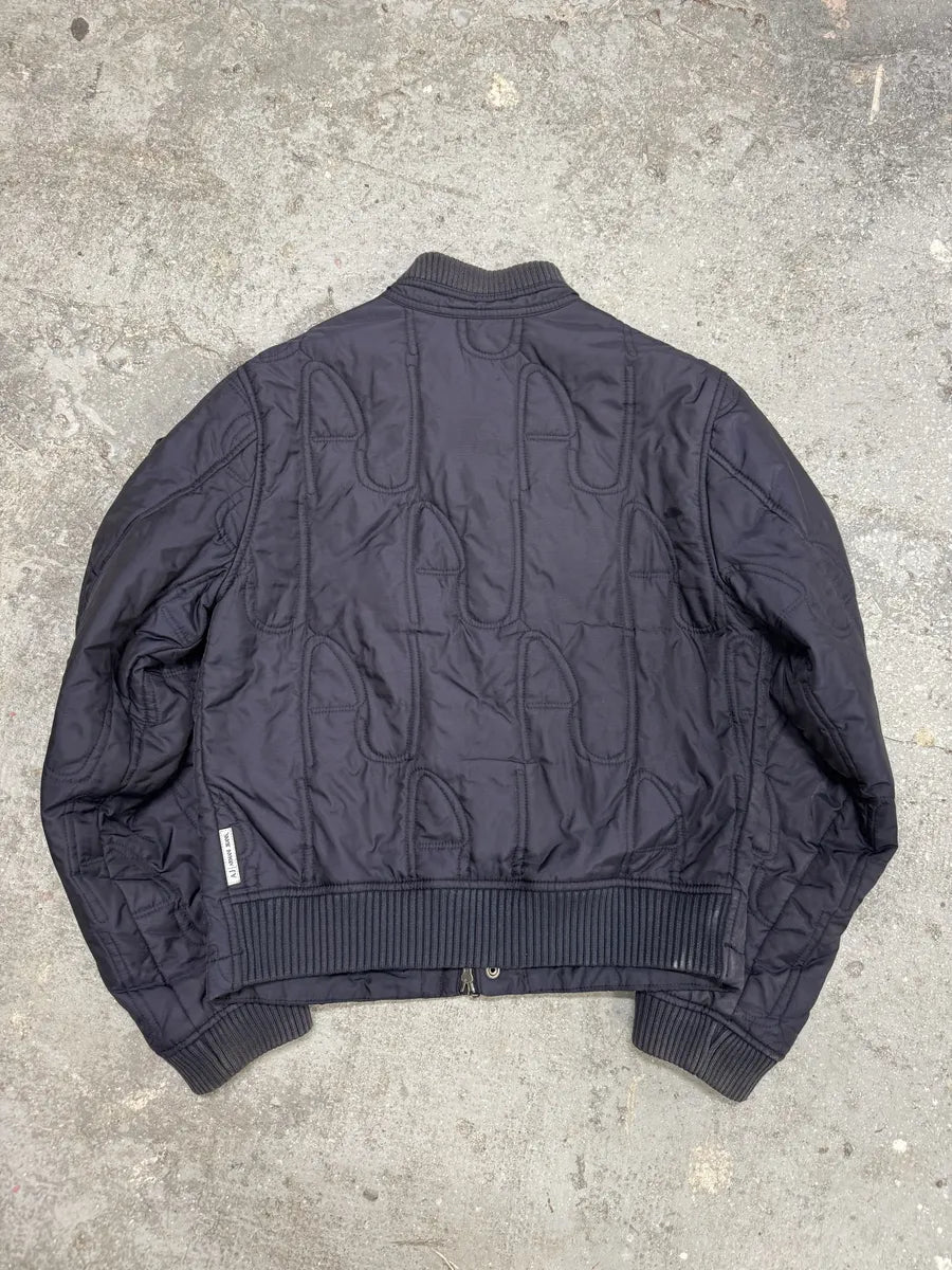 AW2011 Armani Navy Quilted Bomber Jacket YWEcrDR 1