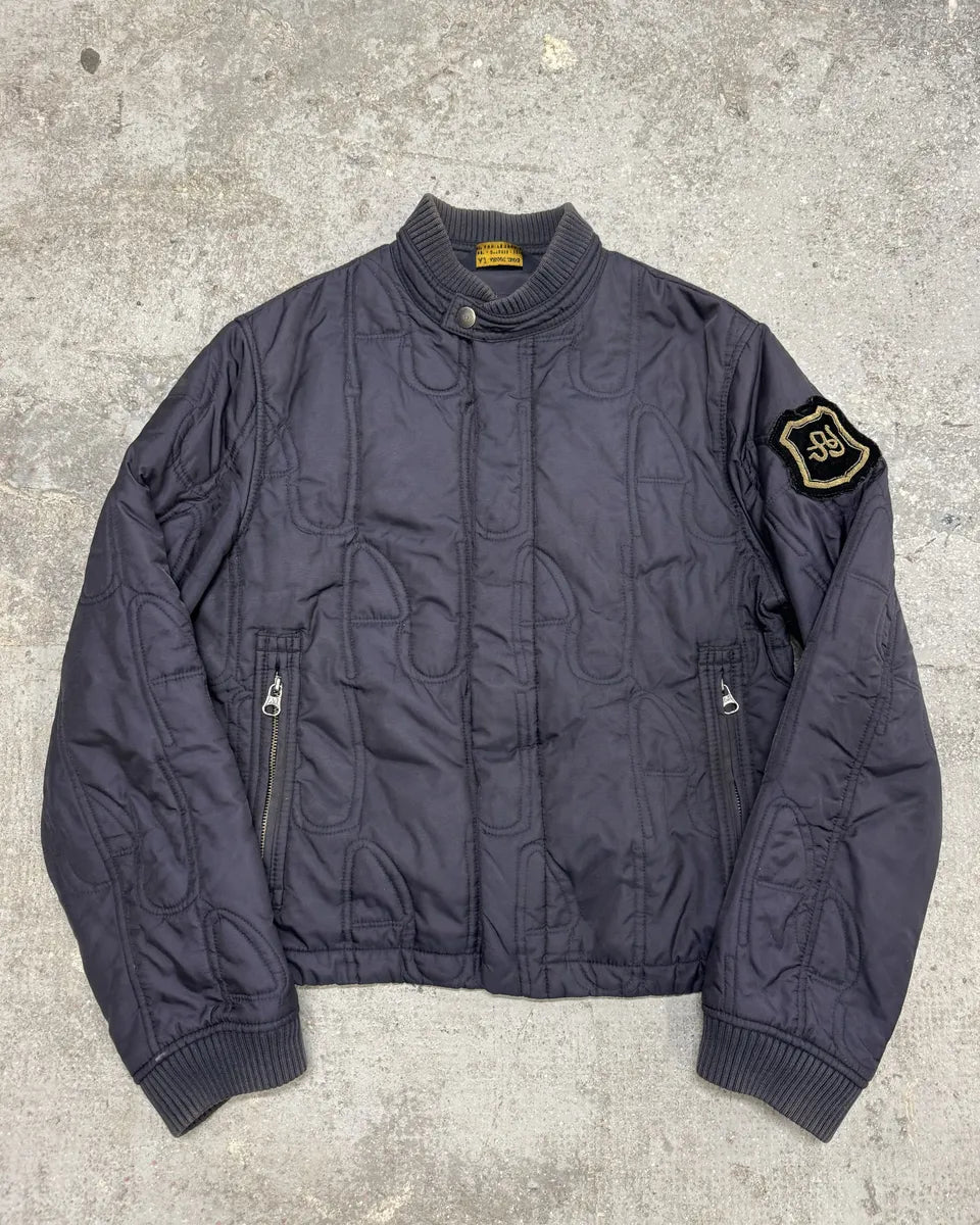 AW2011 Armani Navy Quilted Bomber Jacket YWEcrDR 0