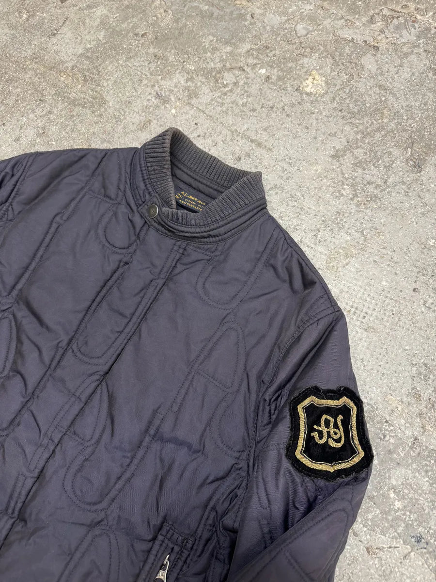 AW2011 Armani Navy Quilted Bomber Jacket YWEcrDR 4