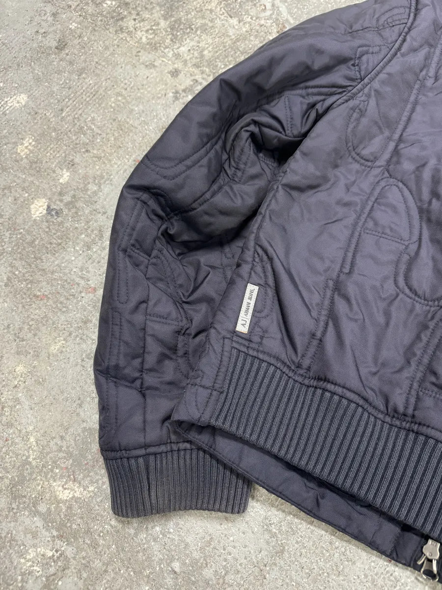 AW2011 Armani Navy Quilted Bomber Jacket YWEcrDR 3