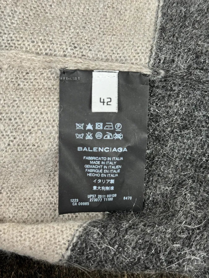 AW2011 Balenciaga Grey Striped Wool Sweater EPnrqce 8