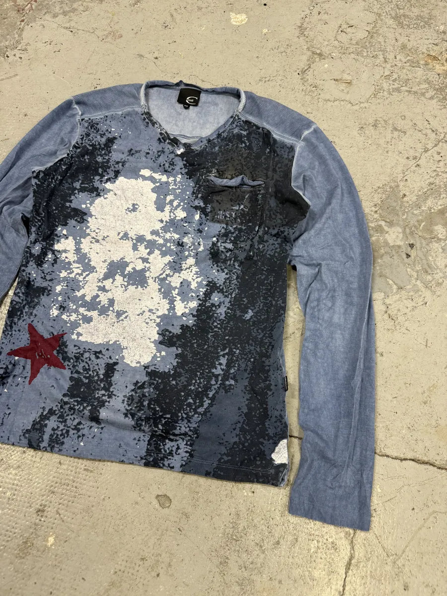 AW2011 Cavalli Blue Military Abstract Longsleeves OiteGzu 4