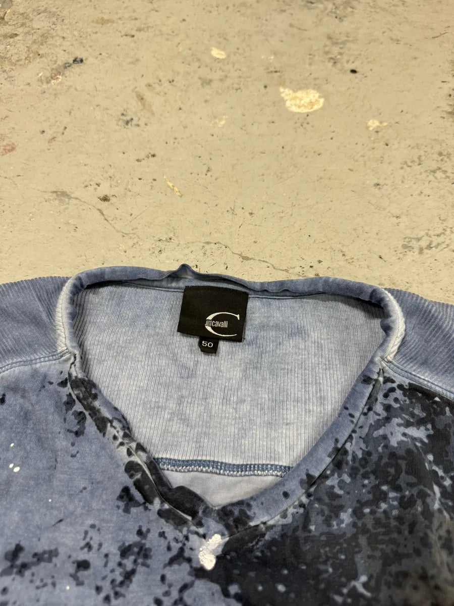 AW2011 Cavalli Blue Military Abstract Longsleeves OiteGzu 5