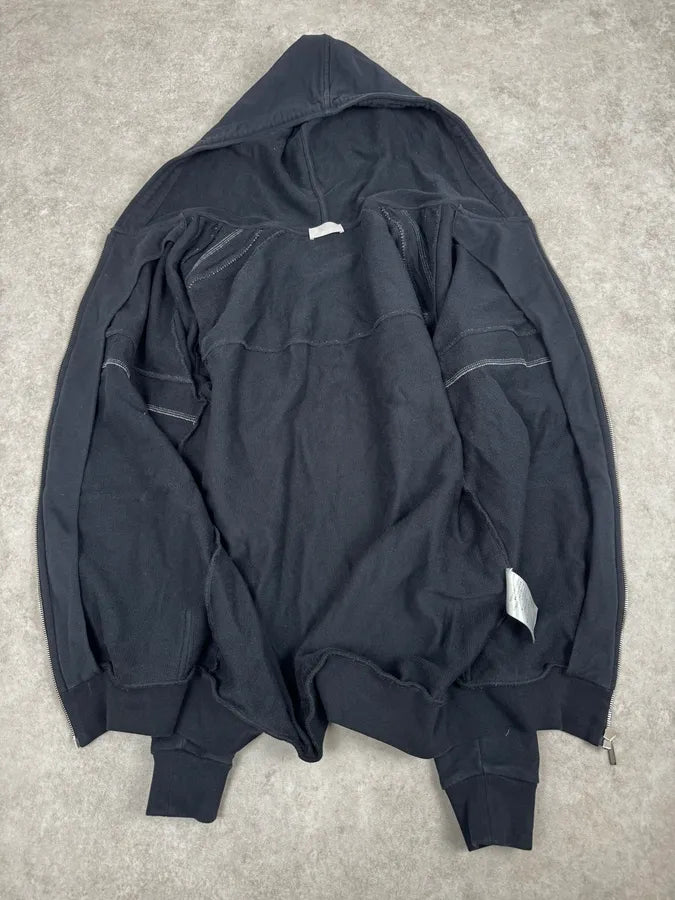 AW2011 Dior Navy & Grey Studded Zip-up Hoodie BjrkOMF 6