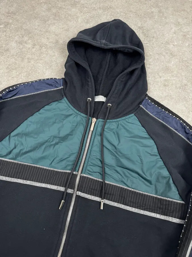 AW2011 Dior Navy & Grey Studded Zip-up Hoodie BjrkOMF 4