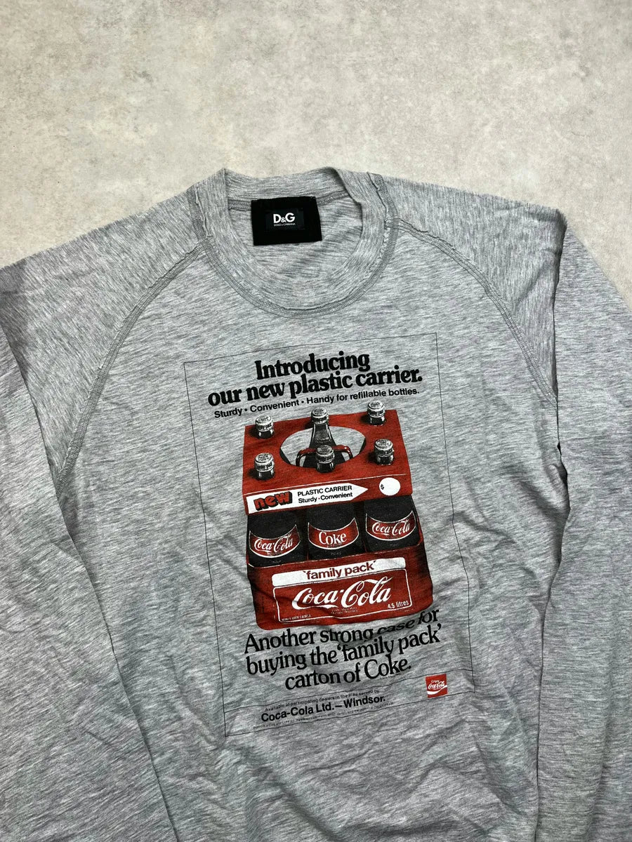 AW2011 Dolce & Gabanna Grey Coca Cola Crewneck Sweater WJVLEnj 6