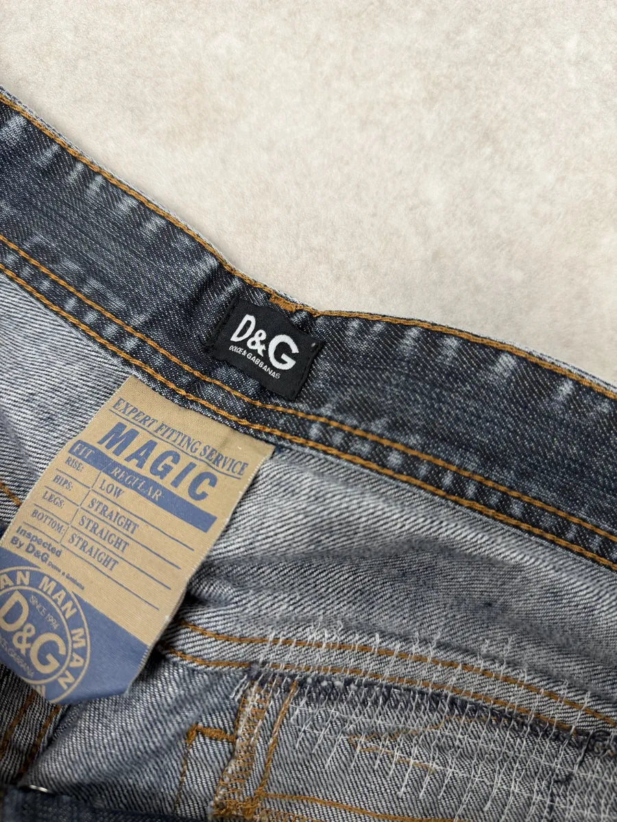 AW2011 Dolce & Gabbana Blue Deconstructed Gradient Cargo Denim Jeans IxgaMie 8