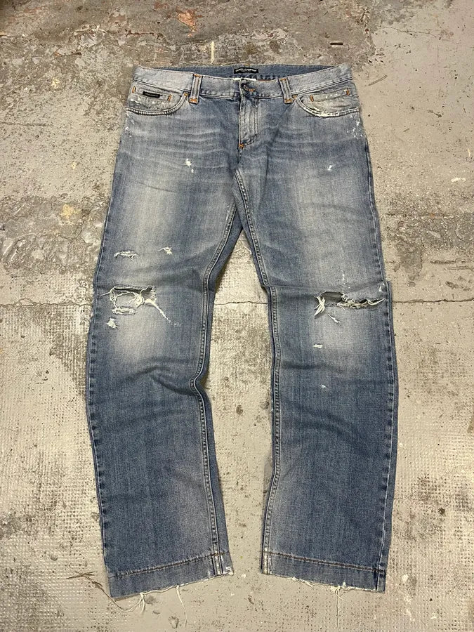 AW2011 Dolce & Gabbana Blue Denim Jeans EkoIXaz 3
