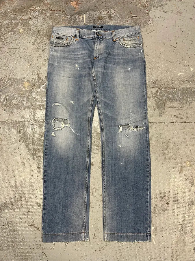 AW2011 Dolce & Gabbana Blue Denim Jeans EkoIXaz 4