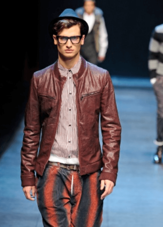 AW2011 Dolce & Gabbana Bordeaux Red Leather Jacket WKWIKQd 1
