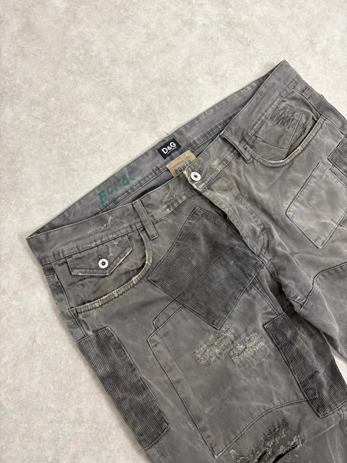AW2010 Dolce & Gabbana Grey Multi Pockets Avant-Garde Pants MDbbFru 5