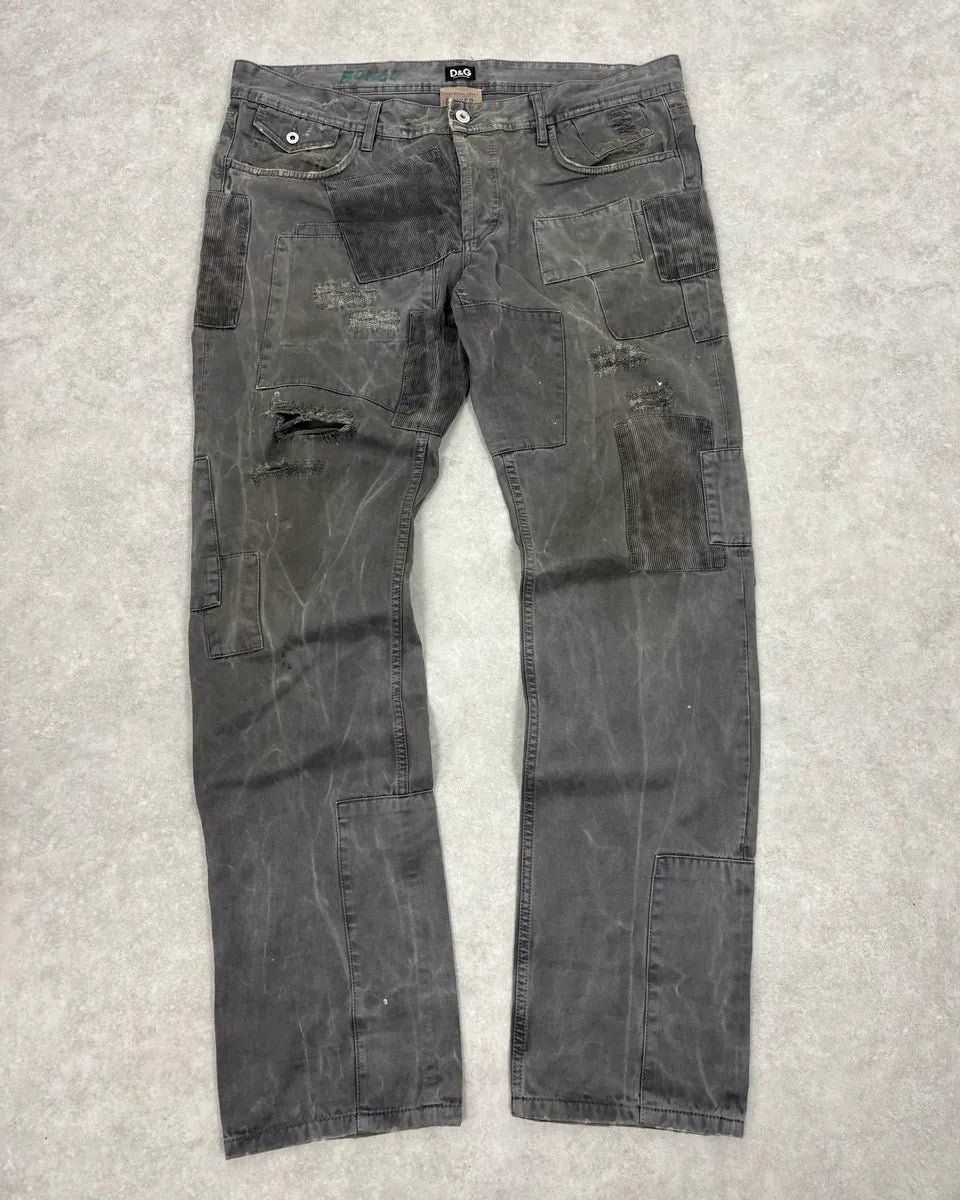AW2010 Dolce & Gabbana Grey Multi Pockets Avant-Garde Pants MDbbFru 0