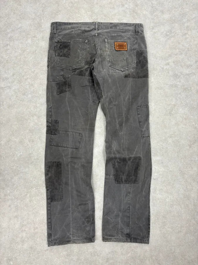 AW2010 Dolce & Gabbana Grey Multi Pockets Avant-Garde Pants MDbbFru 6