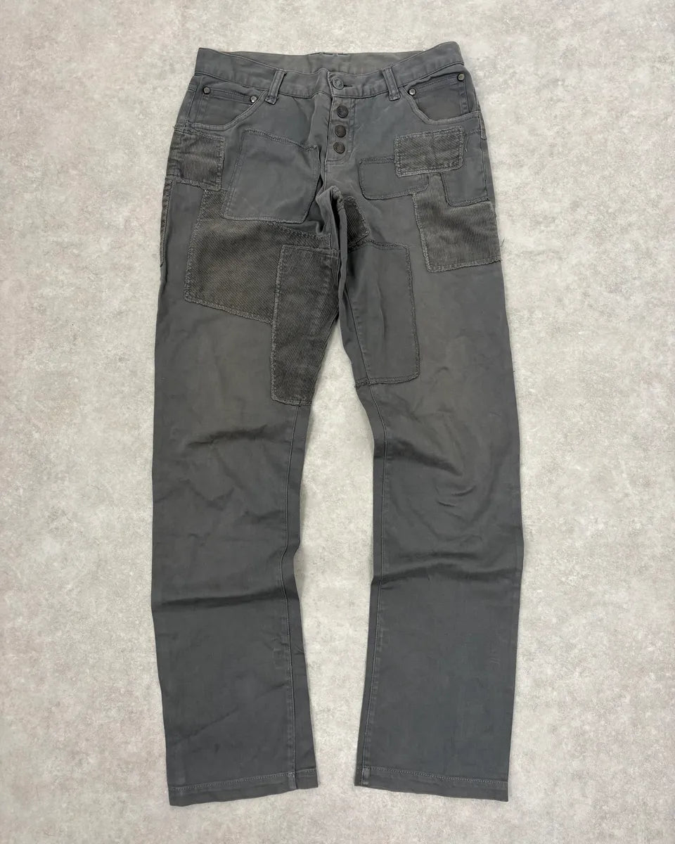 AW2011 Dolce & Gabbana Grey Patchwork Slim Pants Uwyshvj 0