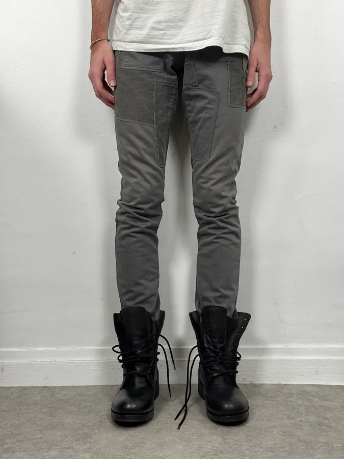 AW2011 Dolce & Gabbana Grey Patchwork Slim Pants Uwyshvj 1