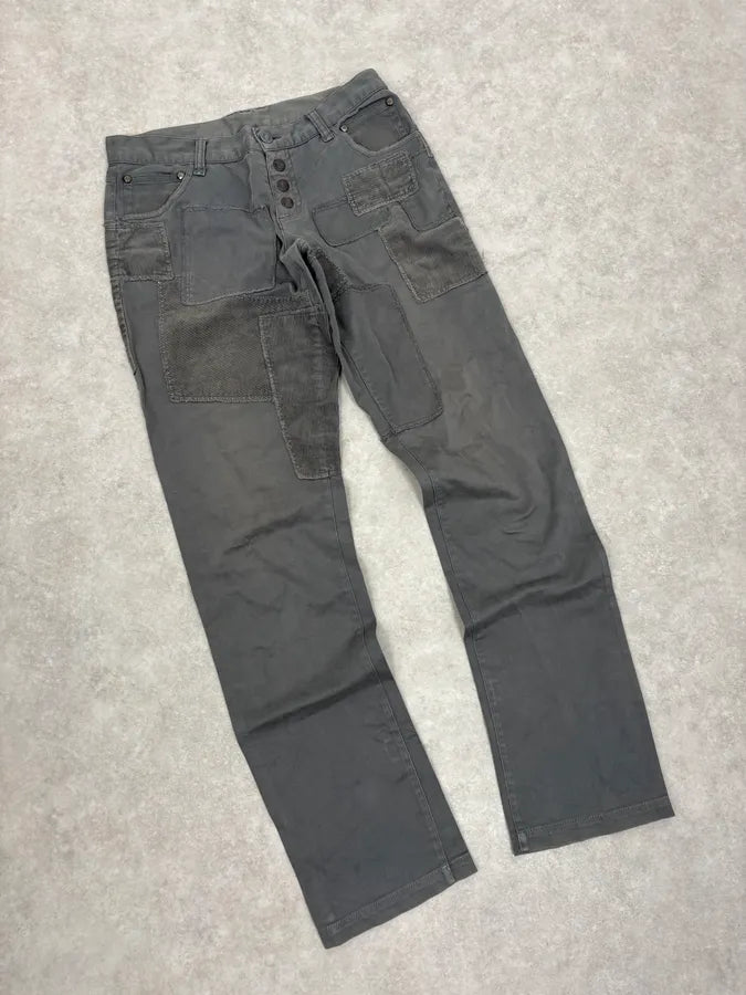 AW2011 Dolce & Gabbana Grey Patchwork Slim Pants Uwyshvj 4