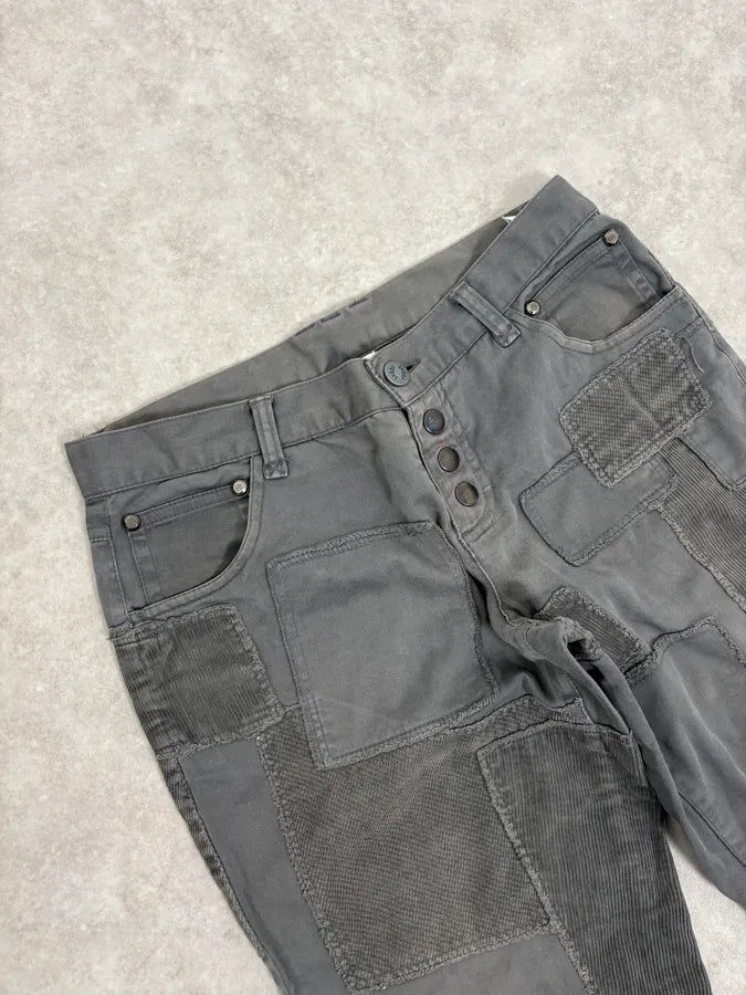 AW2011 Dolce & Gabbana Grey Patchwork Slim Pants Uwyshvj 5