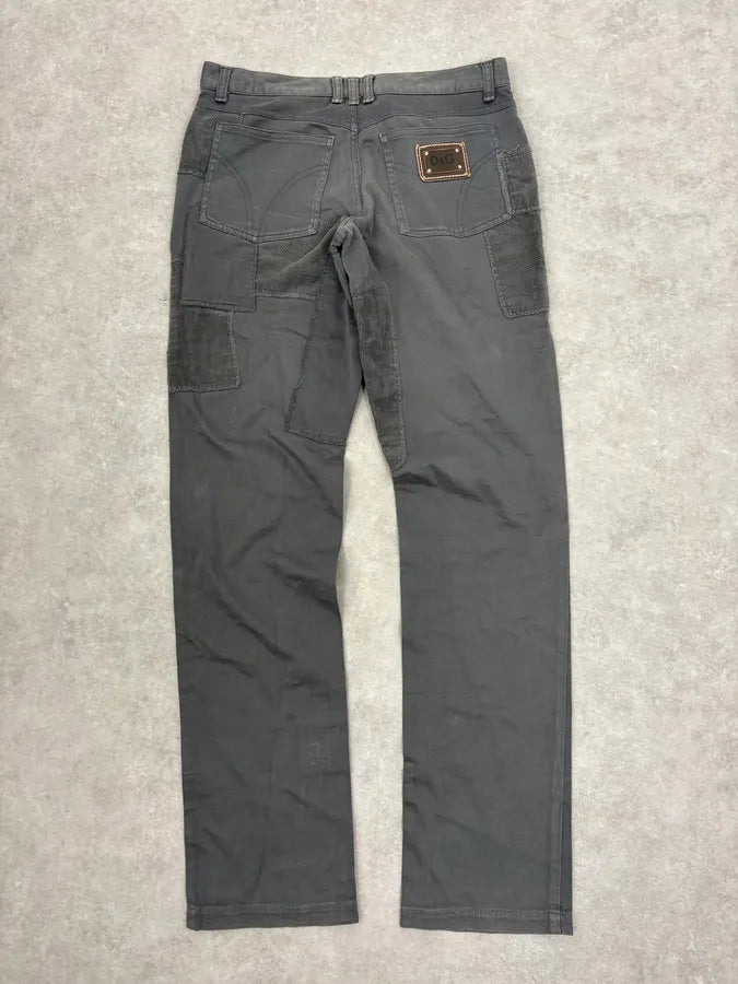 AW2011 Dolce & Gabbana Grey Patchwork Slim Pants Uwyshvj 6