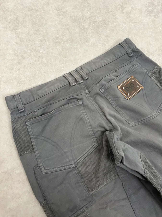 AW2011 Dolce & Gabbana Grey Patchwork Slim Pants Uwyshvj 7