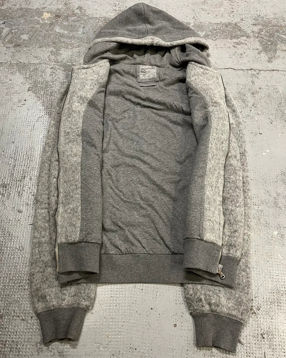 AW2011 Dolce & Gabbana Grey Wool Zip-up Hoodie WLfYcrC 7