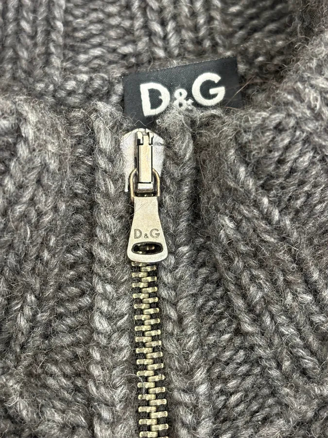 AW2011 Dolce & Gabbana Grey Wool Zip-up Jacket sKlFYvN 7