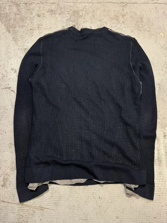 AW2011 Dolce & Gabbana Layered Navy Perfored Sweater MovAarl 6