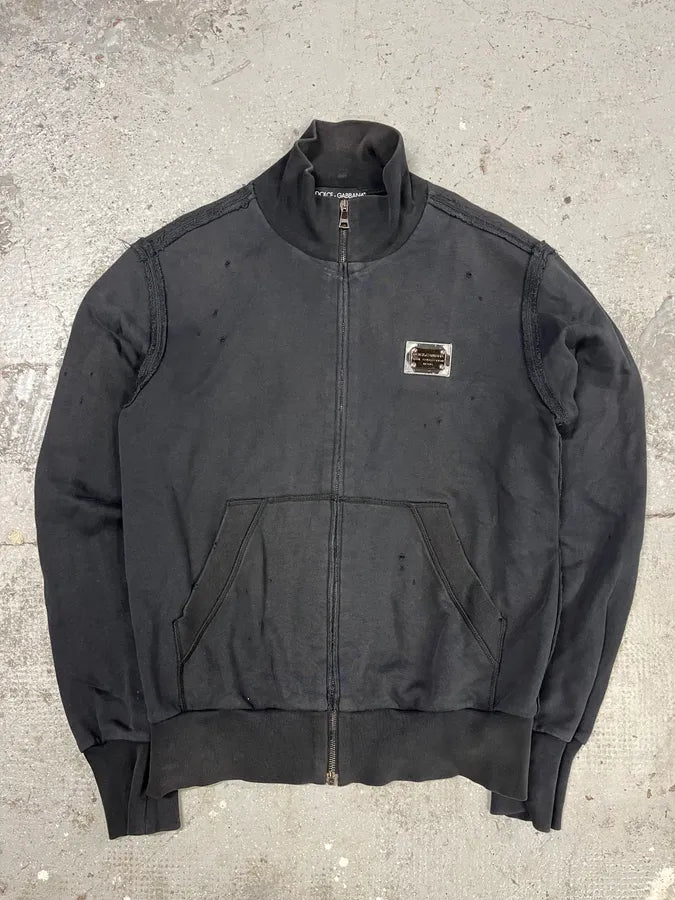 AW2011 Dolce & Gabbana Obscure Distressed Zip-up Sweater (M) aJSEuko 0