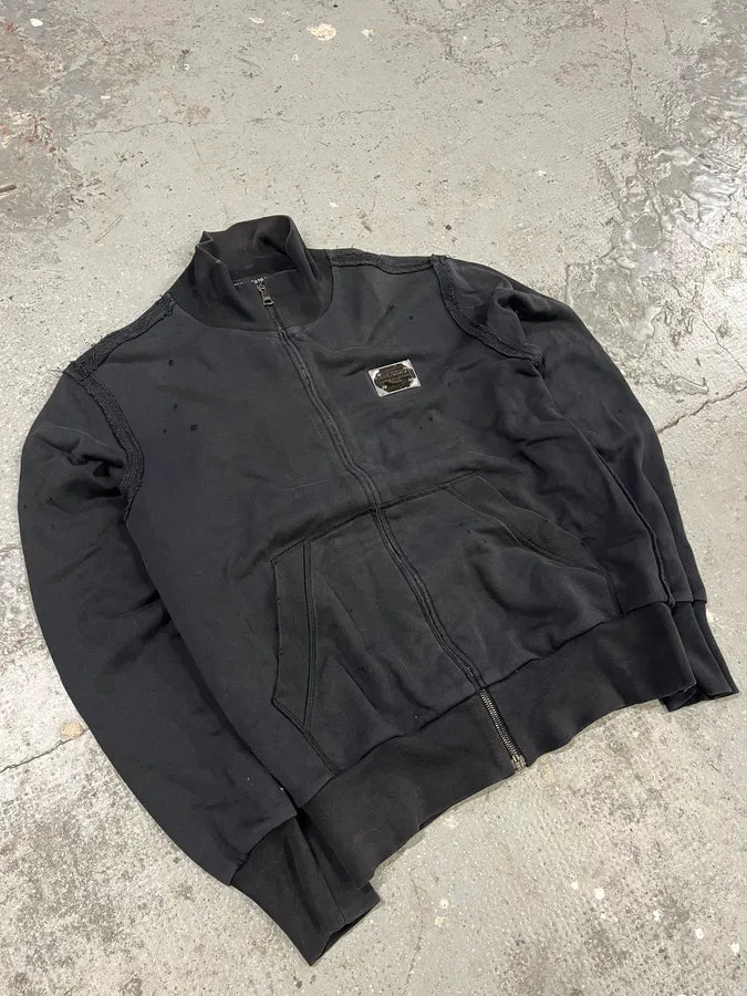 AW2011 Dolce & Gabbana Obscure Distressed Zip-up Sweater (M) aJSEuko 1