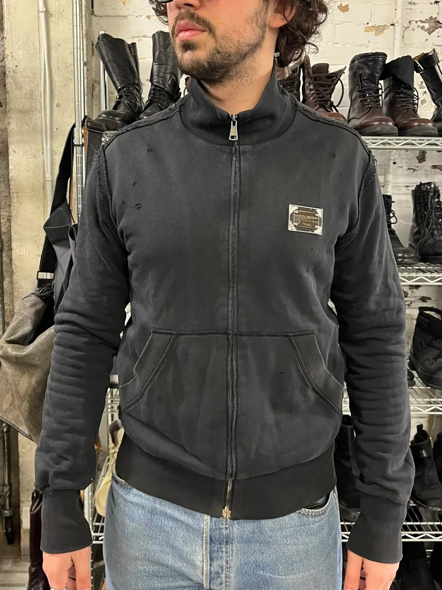 AW2011 Dolce & Gabbana Obscure Distressed Zip-up Sweater (M) aJSEuko 2